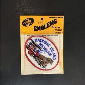 Mackinac Island Michigan Patch NEW Vintage